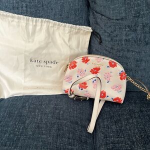 Kate Spade White and Gold Zip Pouch